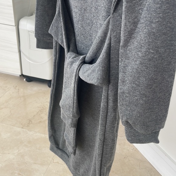 NWT SOPRANO TIE FRONT OFF THE SHOULDER SWEATSHIRT DRESS - Picture 8 of 8